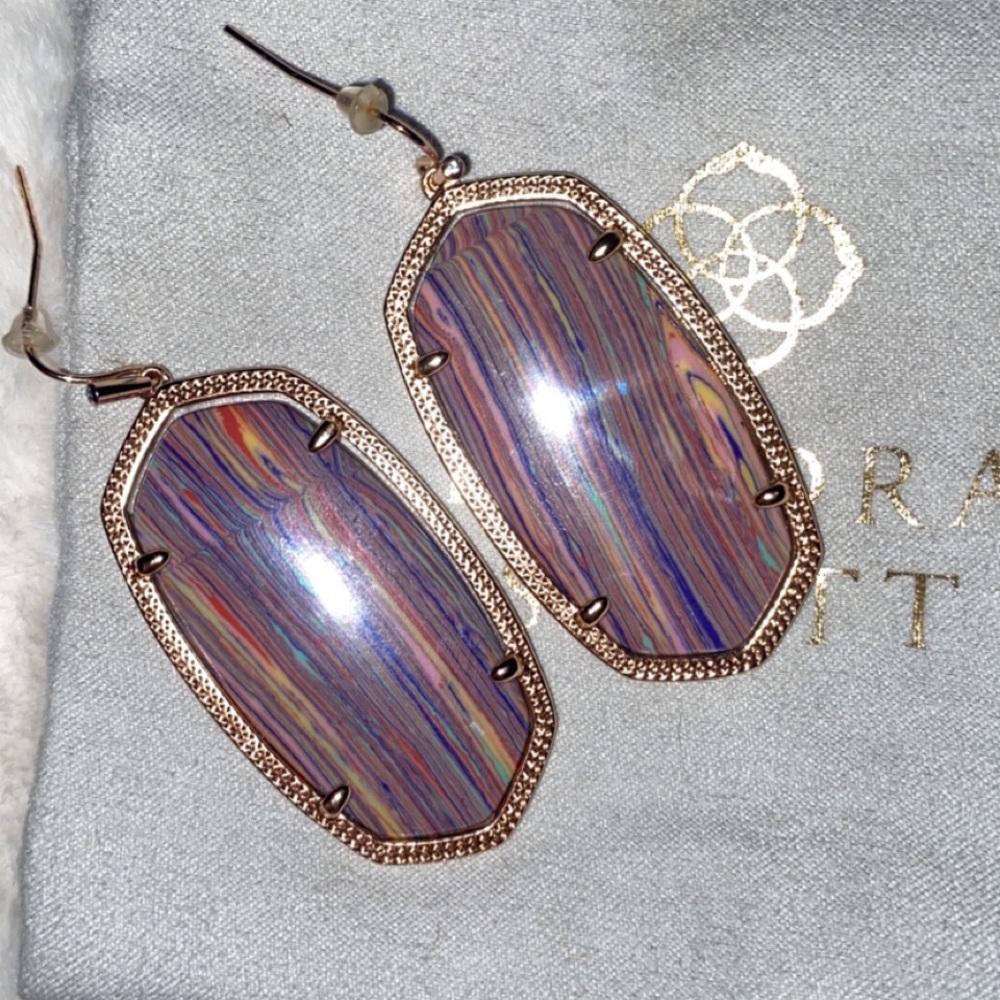 Rose gold Kendra Scott earrings
